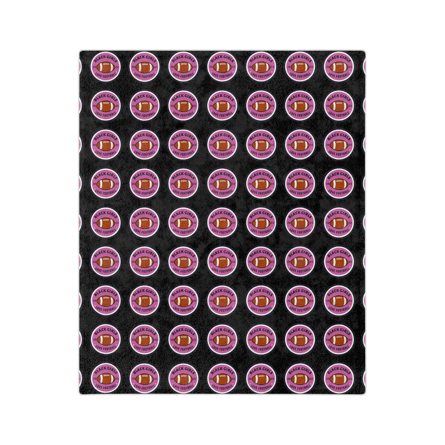 Microfiber Blanket - Black Girls Love Football Cozy Throw