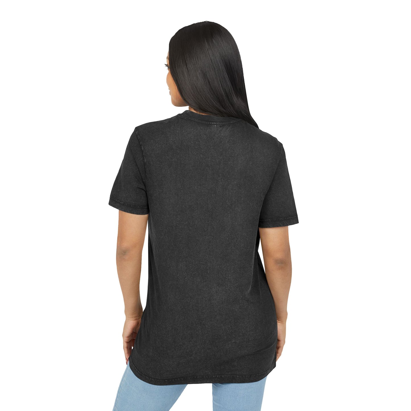 Acid-Wash Tee — "Black Girls Love Football" Graphic Shirt