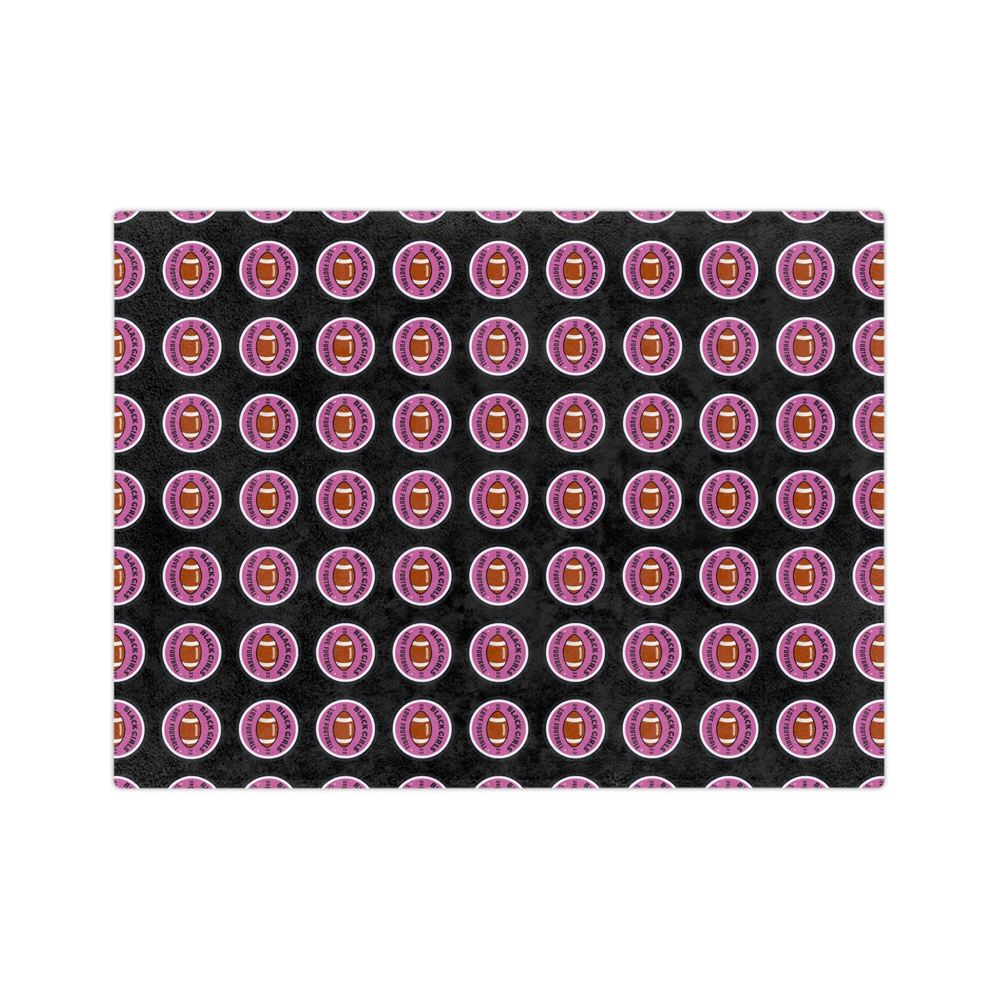 Microfiber Blanket - Black Girls Love Football Cozy Throw
