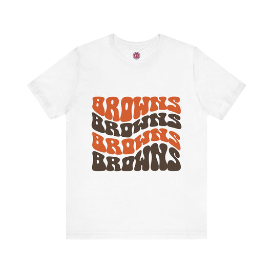 Retro Browns Tee for Sports Lovers, Unisex Short Sleeve Shirt, Casual Wear, Game Day Apparel, Gift for Fans, Vintage Style