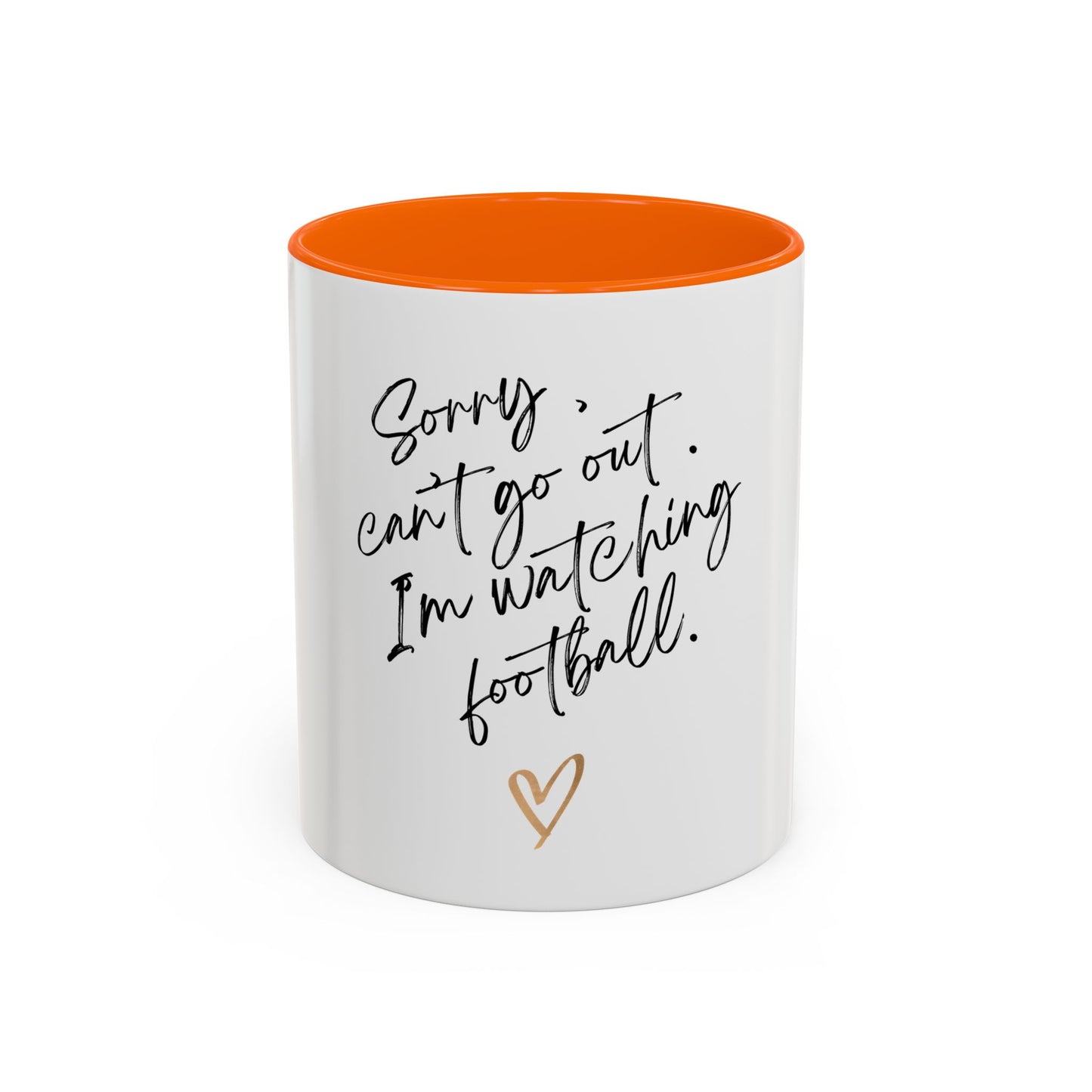 Football Girly Accent Coffee Mug - Sorry Can't Go Out