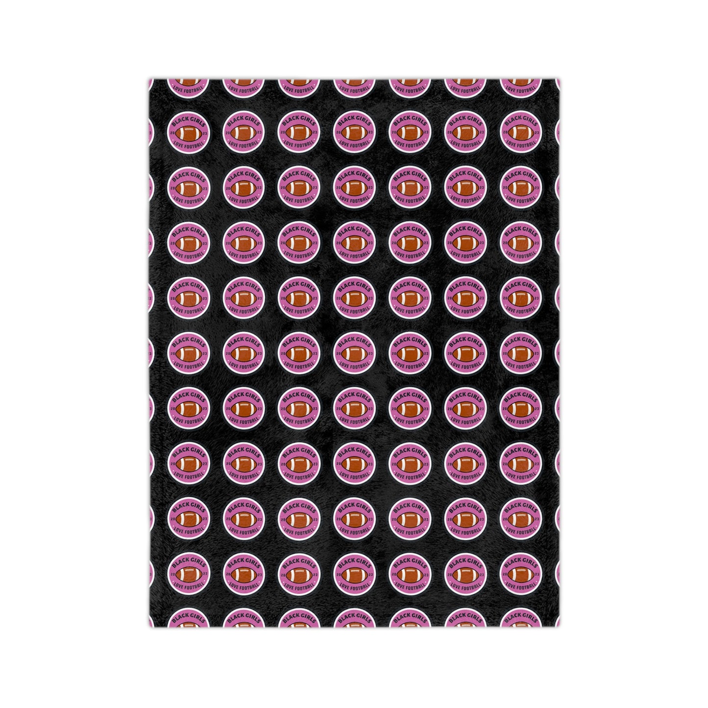 Microfiber Blanket - Black Girls Love Football Cozy Throw