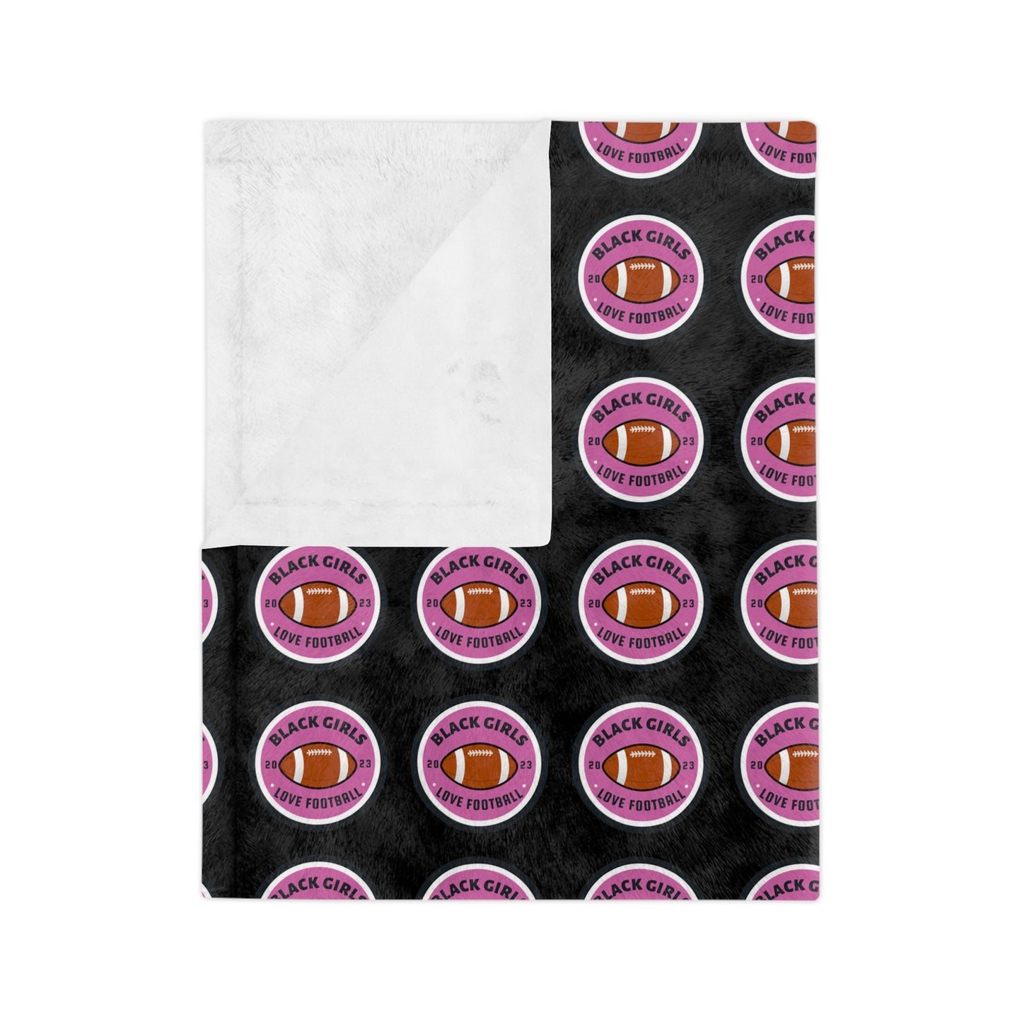 Microfiber Blanket - Black Girls Love Football Cozy Throw