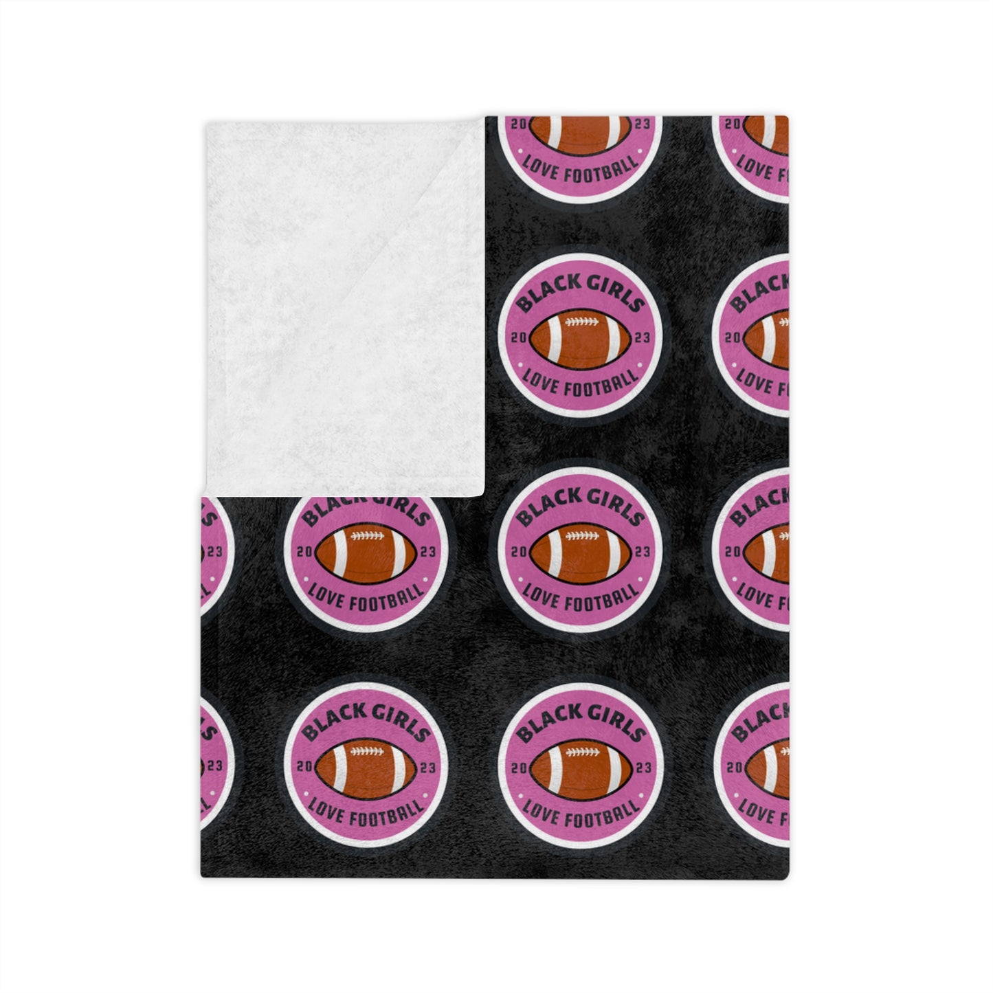 Microfiber Blanket - Black Girls Love Football Cozy Throw