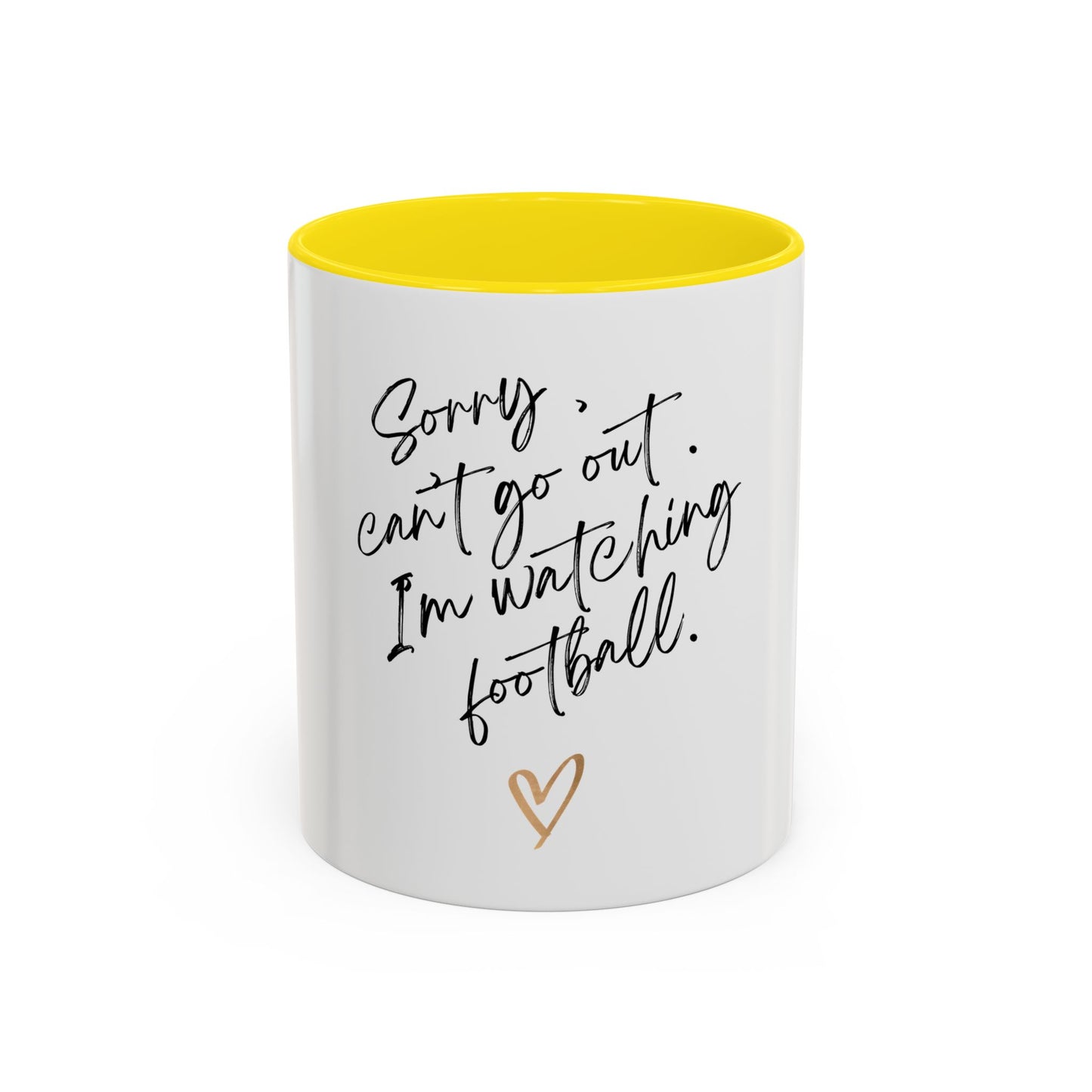 Football Girly Accent Coffee Mug - Sorry Can't Go Out
