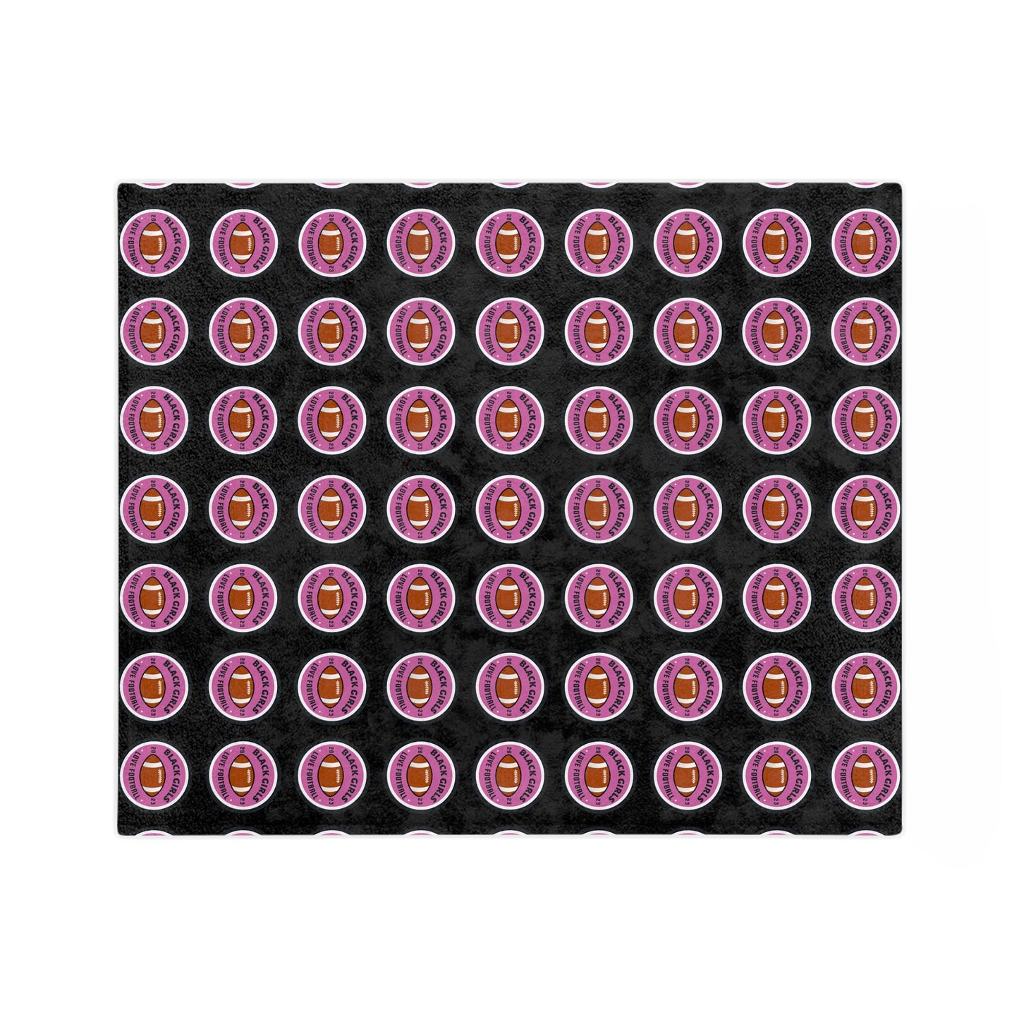 Microfiber Blanket - Black Girls Love Football Cozy Throw