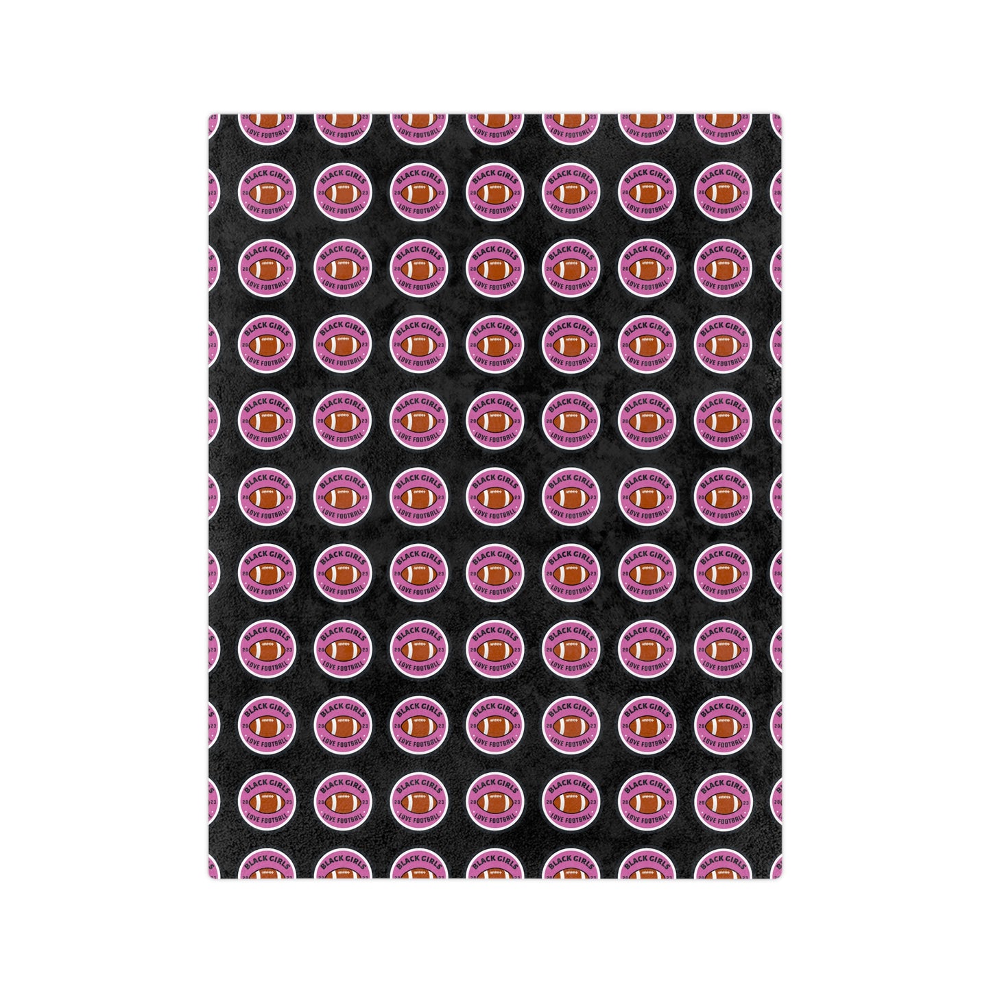 Microfiber Blanket - Black Girls Love Football Cozy Throw