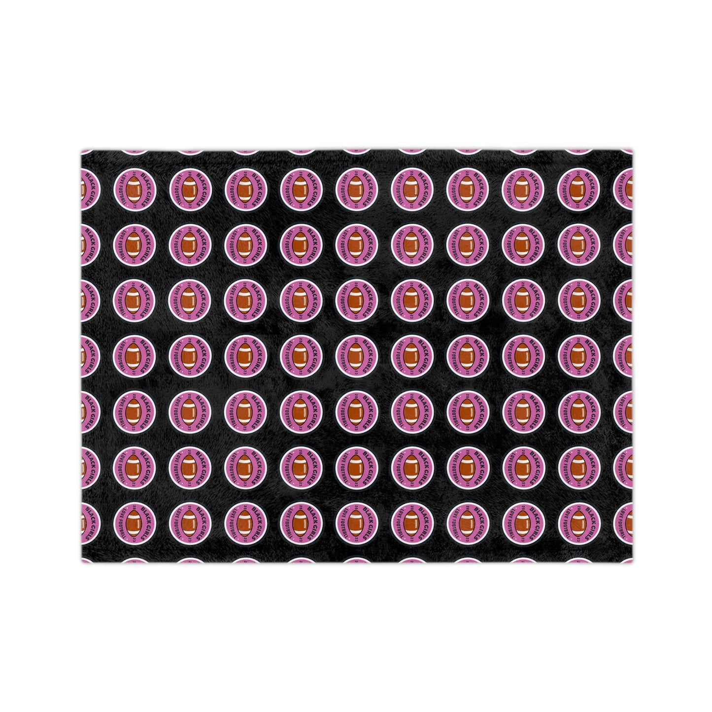 Microfiber Blanket - Black Girls Love Football Cozy Throw